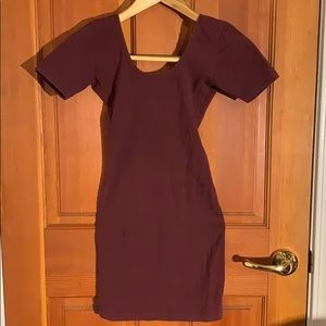 American Apparel Brown low cut back dress